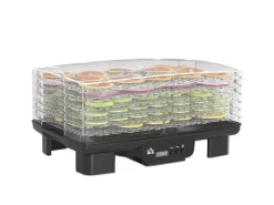 New HOMCOM Dörrautomat Dörrgerät Kunststoff Schwarz 43L x 29,5B x 28H cm