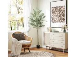 Clearance HOMCOM Künstlicher Olivenbaum Groß 180 cm Plastik Künstliche Pflanzen