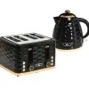 HOMCOM Haushaltsgeräte<Kocher-Toaster-Set Kunststoff Stahl 24,1L x 19,5B x 23,2H cm Schwarz