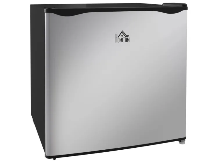 Outlet HOMCOM Mini Gefrierschrank Stahl Kunststoff Silber 47L x 44,2B x 48,8H cm