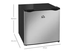 Outlet HOMCOM Mini Gefrierschrank Stahl Kunststoff Silber 47L x 44,2B x 48,8H cm