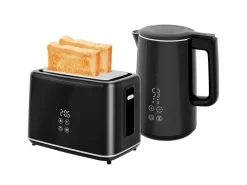 Online HOMCOM Wasserkocher-Toaster-Set Kunststoff Edelstahl 21,5L x 15,5B x 25,1H cm Schwarz