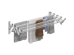Clearance Wäscheständer Wand Ausziehbar Wäschetrockner  86 x 61 x 22 cm Silber Wäschetrockner