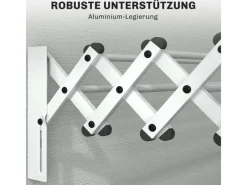 Clearance Wäscheständer Wand Ausziehbar Wäschetrockner  86 x 61 x 22 cm Silber Wäschetrockner