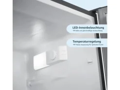 Discount Kühlschrank Mit Gefrierfach Kühl-Gefrierkombination Freistehend 173 Liter Nutzinhalt CFS1110-S Silber Kühlschränke