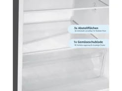 Discount Kühlschrank Mit Gefrierfach Kühl-Gefrierkombination Freistehend 173 Liter Nutzinhalt CFS1110-S Silber Kühlschränke