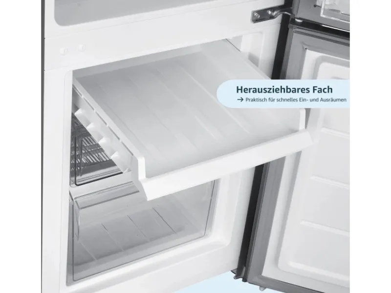 Discount Kühlschrank Mit Gefrierfach Kühl-Gefrierkombination Freistehend 173 Liter Nutzinhalt CFS1110-S Silber Kühlschränke