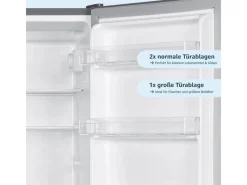 Discount Kühlschrank Mit Gefrierfach Kühl-Gefrierkombination Freistehend 173 Liter Nutzinhalt CFS1110-S Silber Kühlschränke