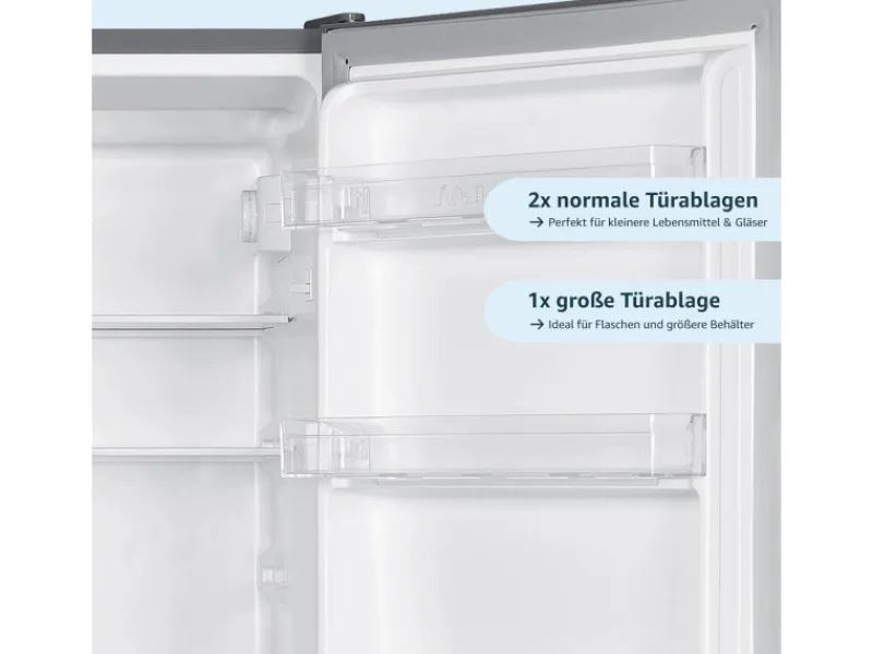 Discount Kühlschrank Mit Gefrierfach Kühl-Gefrierkombination Freistehend 173 Liter Nutzinhalt CFS1110-S Silber Kühlschränke
