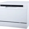 homeX Küchenhelfer<Tischgeschirrspüler Mini Geschirrspüler mit 6 Programmen 6 Maßgedecke Aquastop GST6AE-W