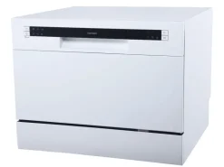homeX Küchenhelfer<Tischgeschirrspüler Mini Geschirrspüler mit 6 Programmen 6 Maßgedecke Aquastop GST6AE-W