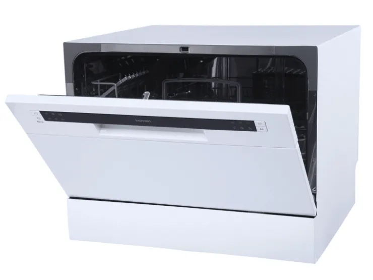 homeX Küchenhelfer<Tischgeschirrspüler Mini Geschirrspüler mit 6 Programmen 6 Maßgedecke Aquastop GST6AE-W