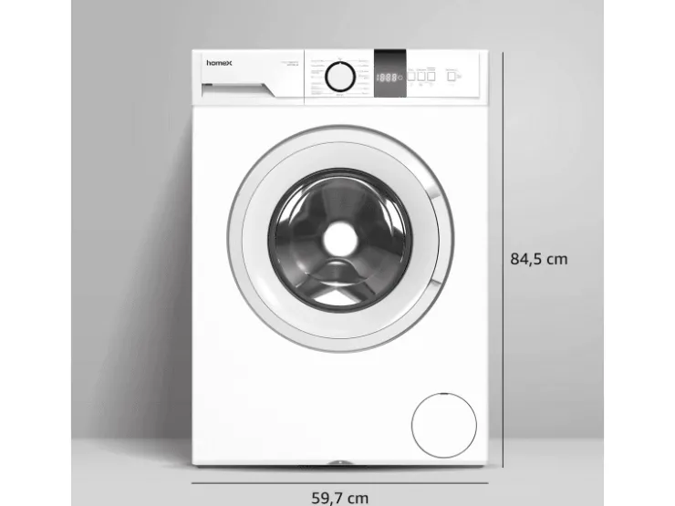 New homeX Waschmaschine 7kg 1200 U/Min Inverter Motor AquaStop Schontrommel 15 Programme WF712B-W