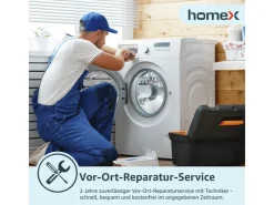 New homeX Waschmaschine 7kg 1200 U/Min Inverter Motor AquaStop Schontrommel 15 Programme WF712B-W