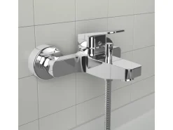 Hot Ideal Standard Badearmatur Ceraplan Chrom Aufputz mit Handbrause-Set