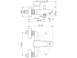 Clearance Ideal Standard Badearmatur Cerafine O Aufputz Chrom