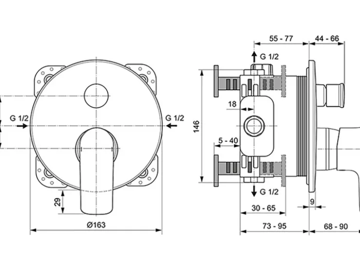 Online Ideal Standard Badearmatur Connect Air Unterputz Chrom