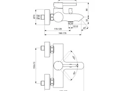 Ideal Standard Einhebelmischer<Badearmatur Ceraline AP Chrom