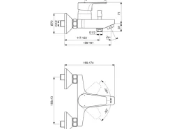 Discount Ideal Standard Badearmatur Cerafine D Aufputz Chrom