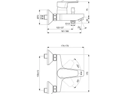 Best Ideal Standard Badearmatur Esla Aufputz Chrom