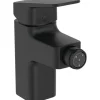 Ideal Standard Einhebelmischer<Bidetarmatur Ceraplan mit Ablaufgarnitur Schwarz Matt