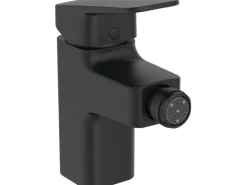 Ideal Standard Einhebelmischer<Bidetarmatur Ceraplan mit Ablaufgarnitur Schwarz Matt