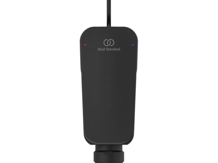 Ideal Standard Einhebelmischer<Bidetarmatur Ceraplan mit Ablaufgarnitur Schwarz Matt
