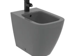 Ideal Standard Einhebelmischer<Bidetarmatur Ceraplan mit Ablaufgarnitur Schwarz Matt