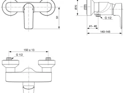 Ideal Standard Einhebelmischer<Brausearmatur Connect Air AP Chrom