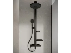 Ideal Standard Einhebelmischer<Duschsystem Einhebel-Armatur mit 2 Brausen Schwarz Matt
