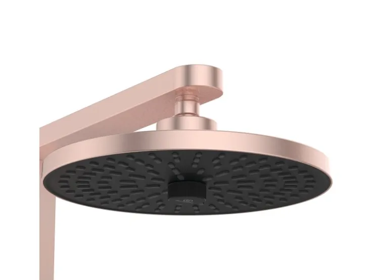Ideal Standard Einhebelmischer<Duschsystem Einhebel-Armatur mit Regen- und Handbrause Rosé Rose