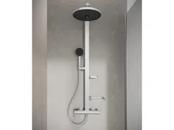 Ideal Standard Einhebelmischer<Duschsystem Einhebel-Armatur mit Regen- und Handbrause Silver