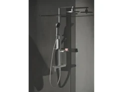 Ideal Standard Einhebelmischer<Duschsystem Einhebel-Armatur mit Regen- und Handbrause Silver