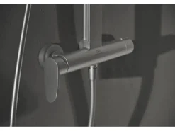 Ideal Standard Einhebelmischer<Duschsystem Einhebel-Armatur mit Regen- und Handbrause Silver