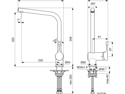 Sale Ideal Standard Küchenarmatur Ceralook hoher Auslauf Chrom