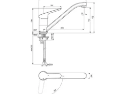 Ideal Standard Einhebelmischer<Küchenarmatur Ceraflex BlueStart Chrom