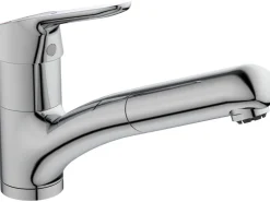 Ideal Standard Einhebelmischer<Küchenarmatur Ceraflex Niederdruck herauszieh.Handbrause Chrom