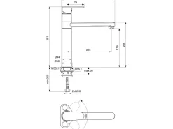 Hot Küchenarmatur Ceraflex BlueStart Vorfenstermontage Chrom Einhebelmischer