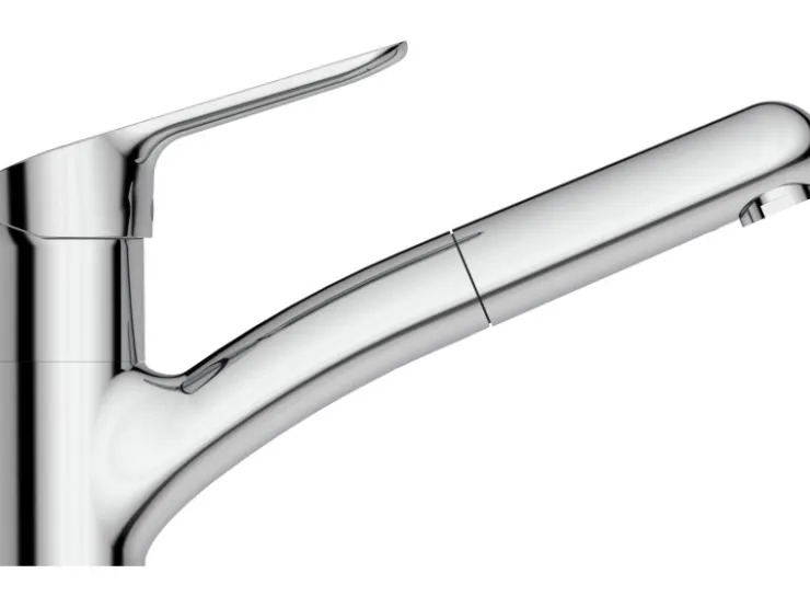 Ideal Standard Einhebelmischer<Küchenarmatur Ceraflex BlueStart herausziehbare Handbrause Chrom