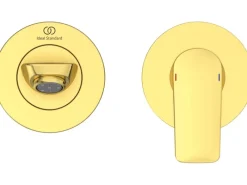 Online Wand-Waschtischarmatur Connect Air Ausladung 22,5 cm Brushed Einhebelmischer