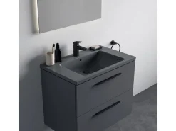 Ideal Standard Einhebelmischer<Waschtischarmatur Ceraplan H90 mit Ablaufgarnitur Schwarz Matt