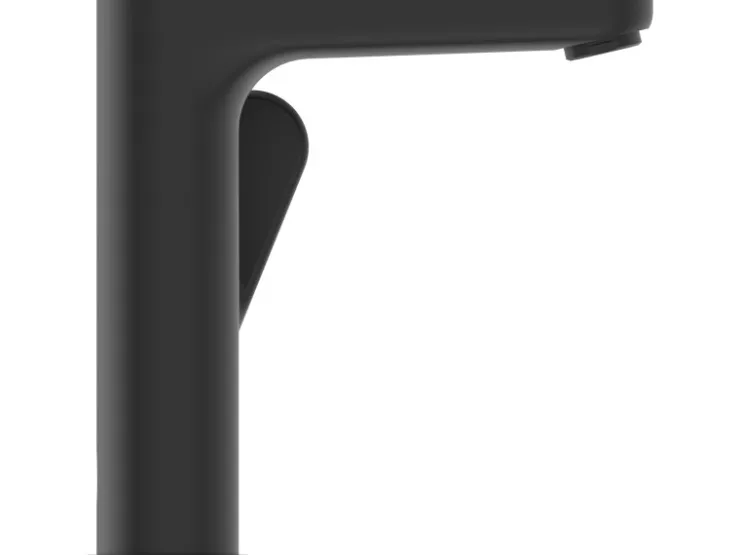 Ideal Standard Einhebelmischer<Waschtischarmatur Cerafine O o. Ablaufgarnitur 15,5 cm Silk Black Schwarz