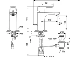 Best Waschtischarmatur Connect Air Niederdruck Silver Storm Einhebelmischer
