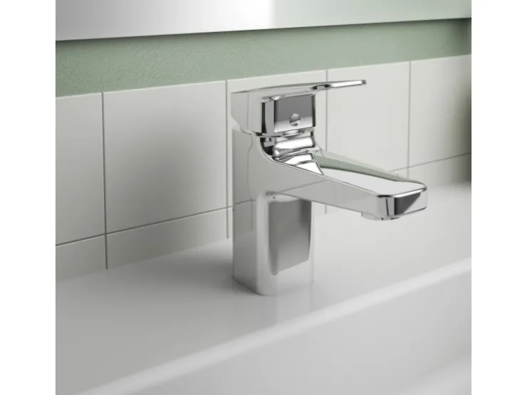 Ideal Standard Einhebelmischer<Waschtischarmatur Ceraplan Chrom mit PushOpen-Ventil H75