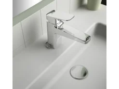 Best Waschtischarmatur Ceraplan Chrom ohne Ablaufgarnitur m. Kette H90 Einhebelmischer