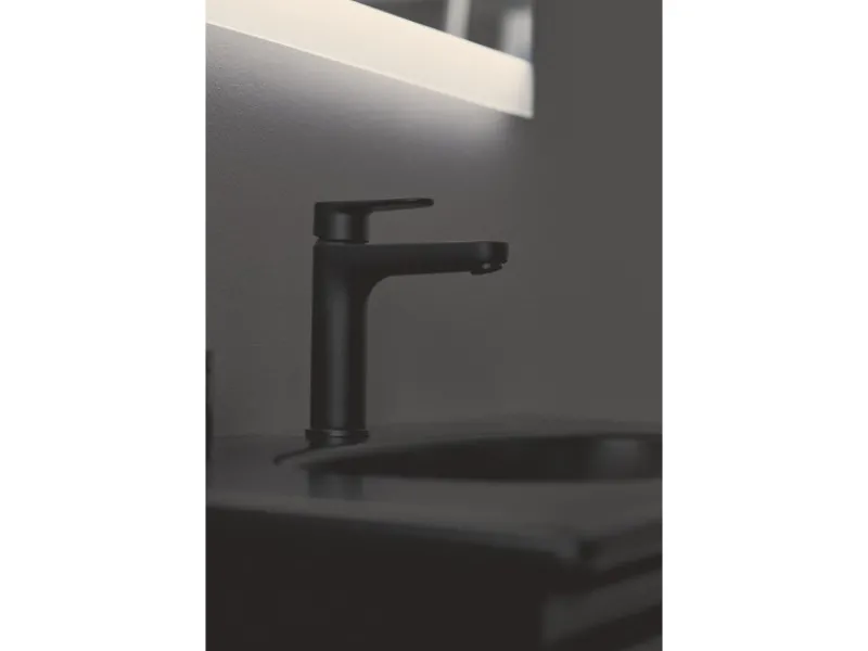 Sale Waschtischarmatur Cerafine O H120 mit PushOpen-Ventil Silk Black Einhebelmischer