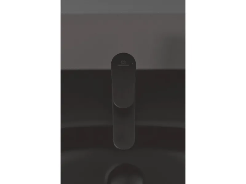 Sale Waschtischarmatur Cerafine O H120 mit PushOpen-Ventil Silk Black Einhebelmischer