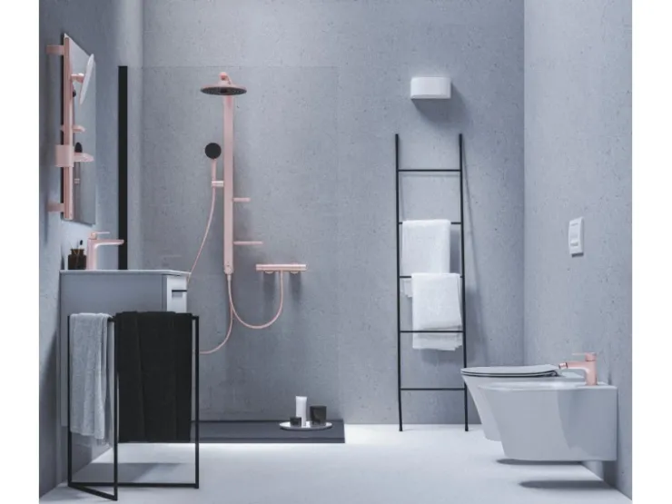 Ideal Standard Einhebelmischer<Waschtischarmatur Push-Open Ausladung 125 mm Rosé Rose
