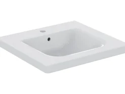 Waschtisch Connect Freedom 60x55 cm 1 Hahnloch mit Überlauf Weiß Einhebelmischer