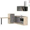 Online Impuls Küchen Einbauküche IBZ4350LH 225 x 241 cm Beton-Optik  ohne E-Geräte